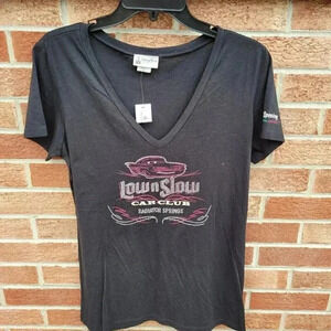 Disney Parks Tee Shirt Women's Size Large Low and Slow Car Club Car Club